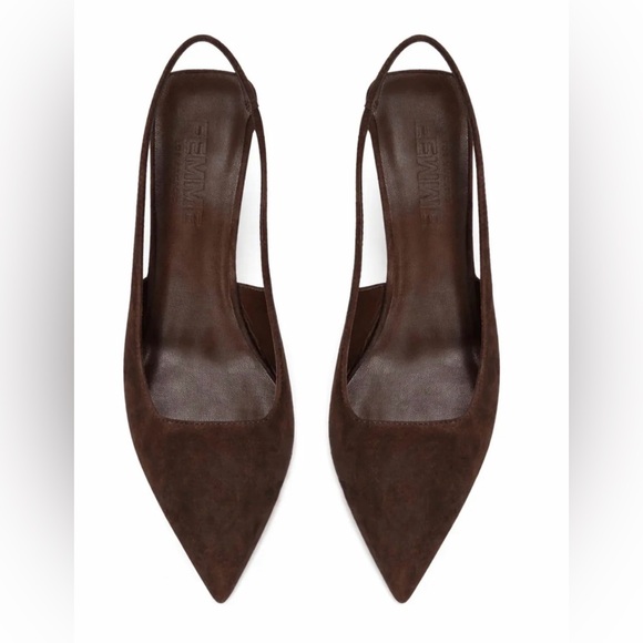 La Femme Shoes - FEMME - G55 Slingback - Suede Coco